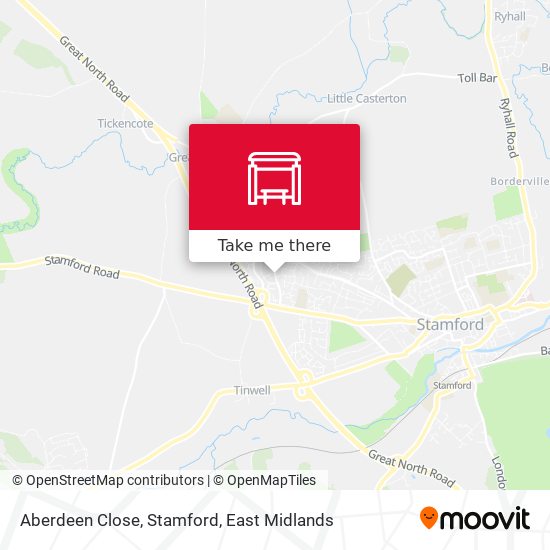 Aberdeen Close, Stamford map