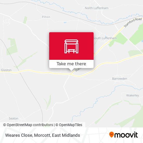 Weares Close, Morcott map