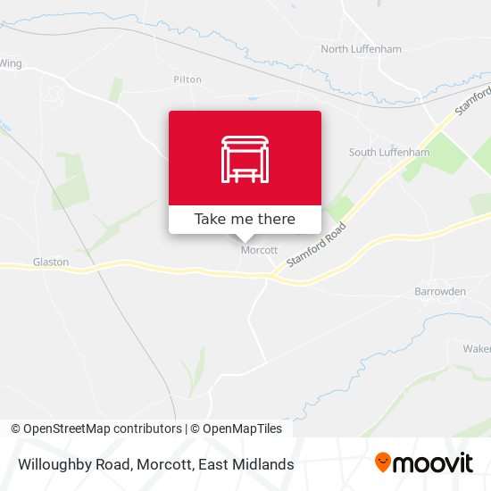 Willoughby Road, Morcott map