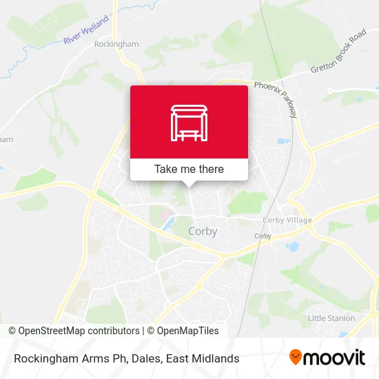 Rockingham Arms Ph, Dales map