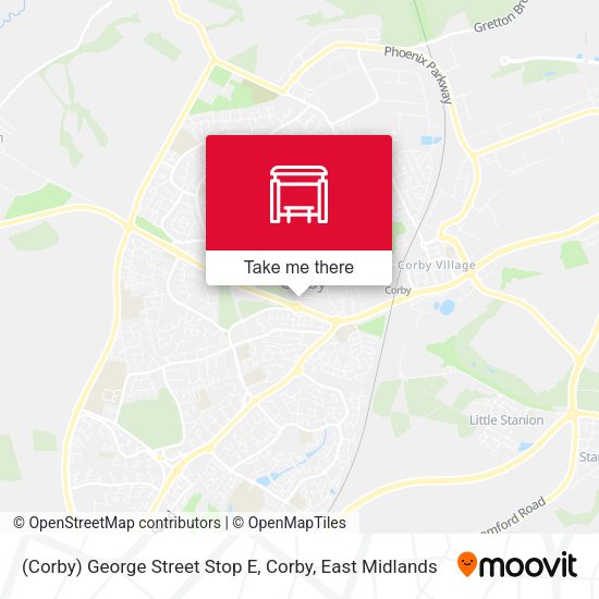 (Corby) George Street Stop E, Corby map
