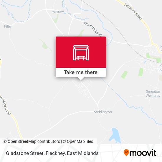 Gladstone Street, Fleckney map