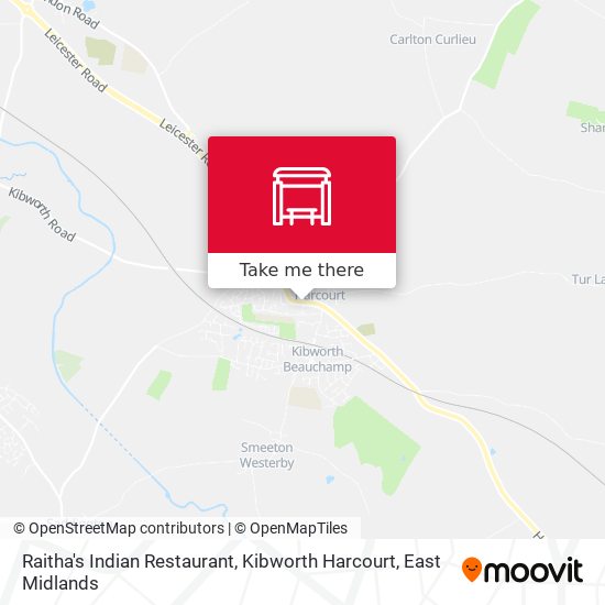Raitha's Indian Restaurant, Kibworth Harcourt map