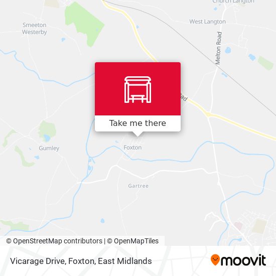 Vicarage Drive, Foxton map