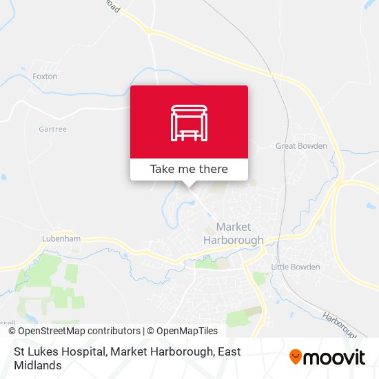 St Lukes Hospital, Market Harborough map