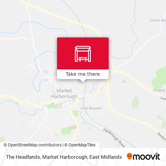 The Headlands, Market Harborough map