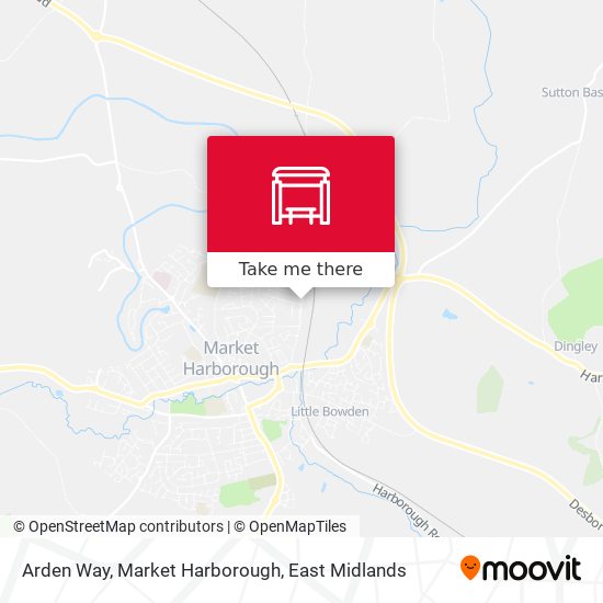 Arden Way, Market Harborough map