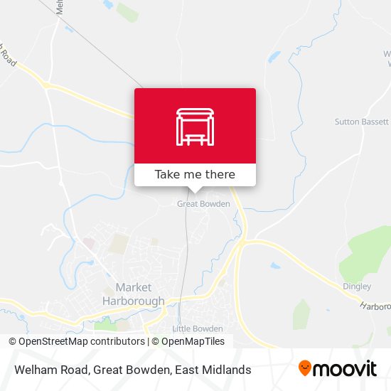 Welham Road, Great Bowden map