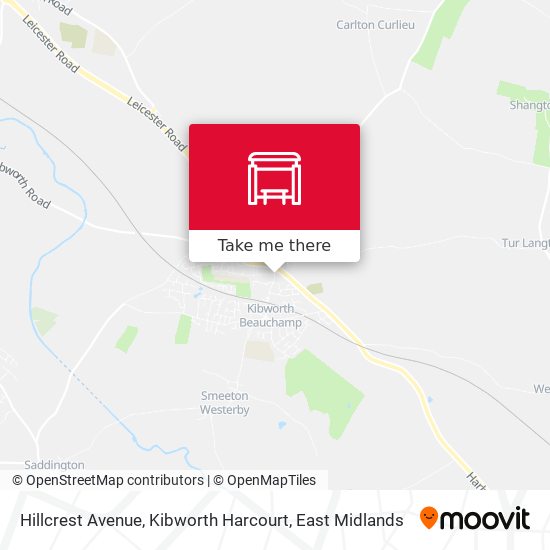 Hillcrest Avenue, Kibworth Harcourt map