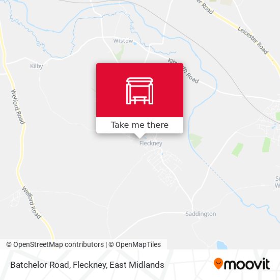 Batchelor Road, Fleckney map