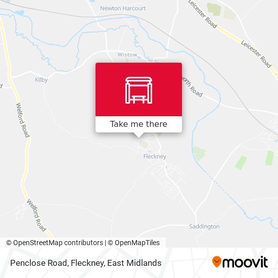 Penclose Road, Fleckney map