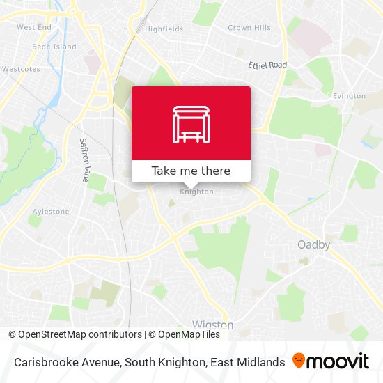Carisbrooke Avenue, South Knighton map
