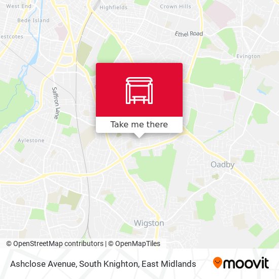 Ashclose Avenue, South Knighton map