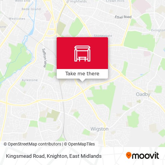 Kingsmead Road, Knighton map
