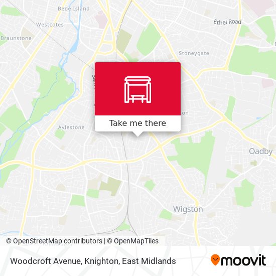 Woodcroft Avenue, Knighton map