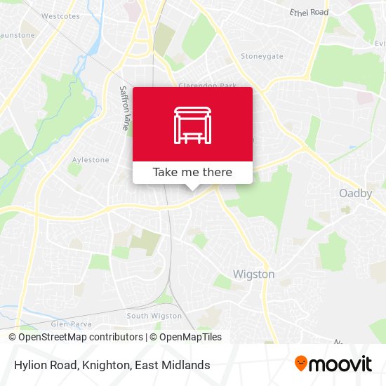 Hylion Road, Knighton map