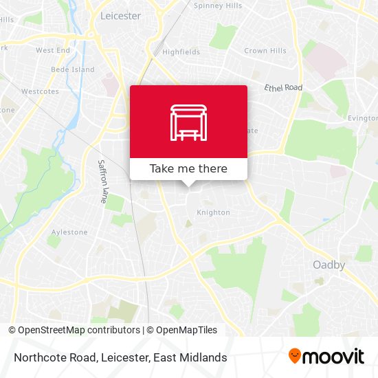 Northcote Road, Leicester map