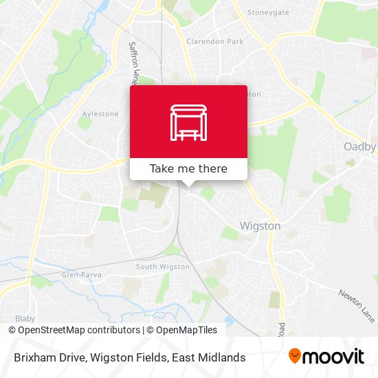 Brixham Drive, Wigston Fields map