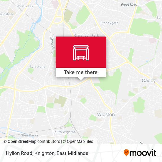 Hylion Road, Knighton map