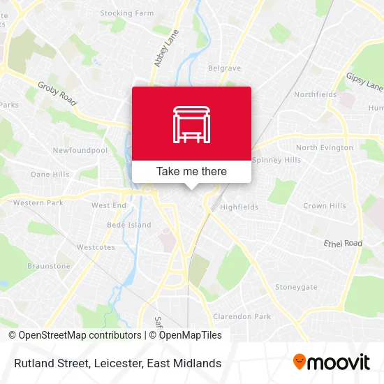 Rutland Street, Leicester map
