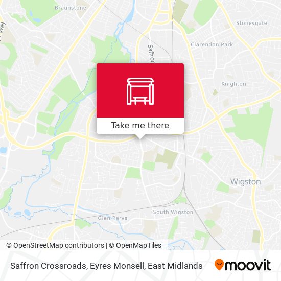 Saffron Crossroads, Eyres Monsell map