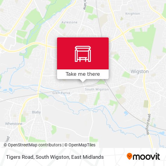 Tigers Road, South Wigston map