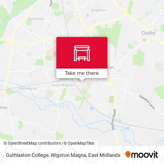 Guthlaxton College, Wigston Magna map