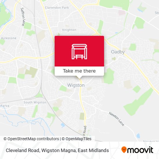 Cleveland Road, Wigston Magna map