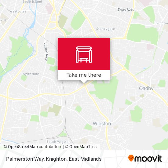 Palmerston Way, Knighton map