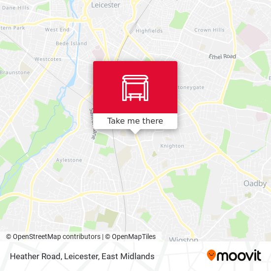 Heather Road, Leicester map
