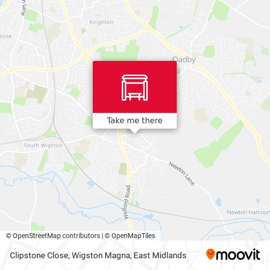 Clipstone Close, Wigston Magna map