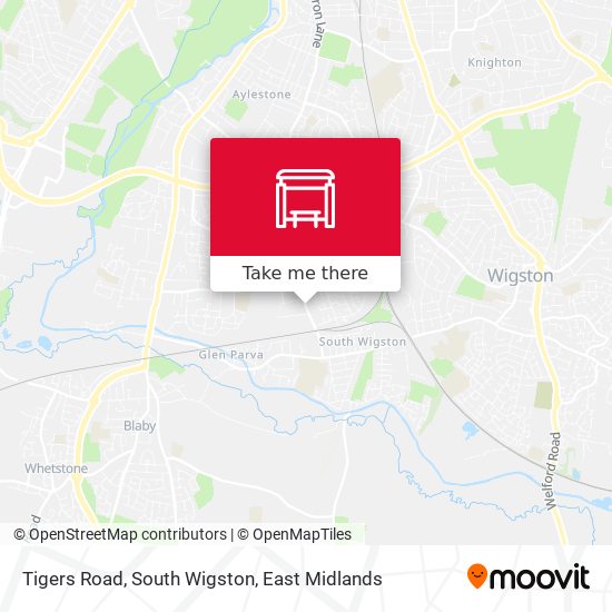 Tigers Road, South Wigston map