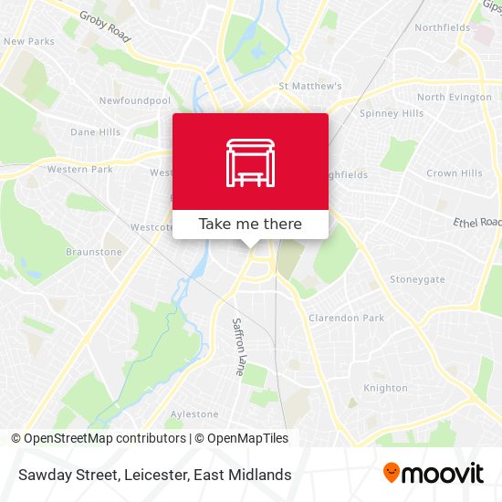 Sawday Street, Leicester map