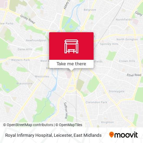 Royal Infirmary Hospital, Leicester map