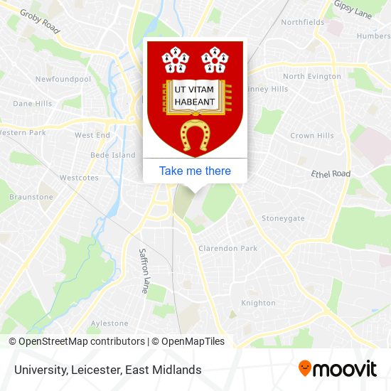 University, Leicester map