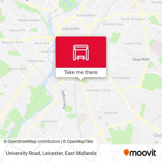 University Road, Leicester map