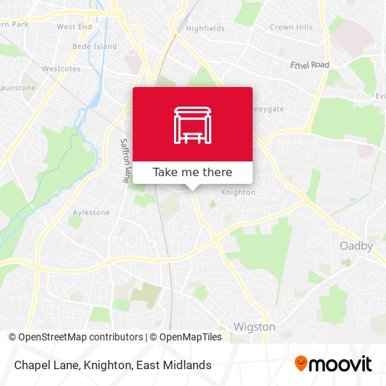 Chapel Lane, Knighton map