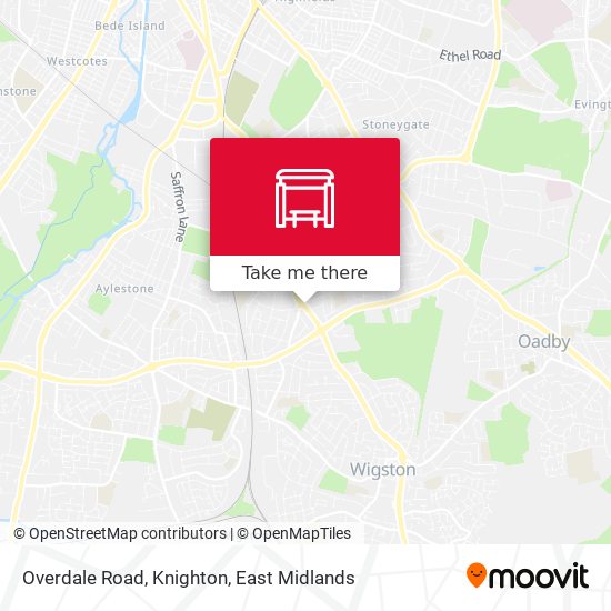 Overdale Road, Knighton map