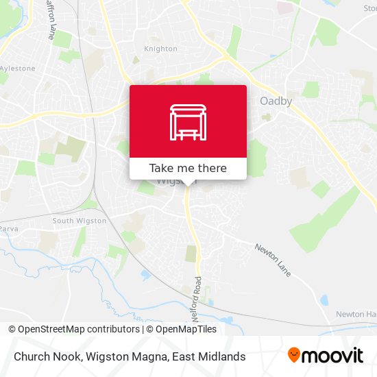 Church Nook, Wigston Magna map
