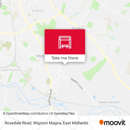 Rosedale Road, Wigston Magna map