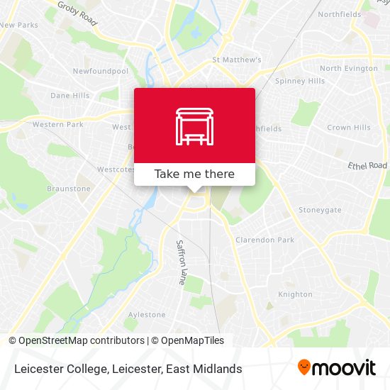 Leicester College, Leicester map
