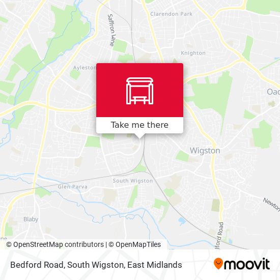 Bedford Road, South Wigston map