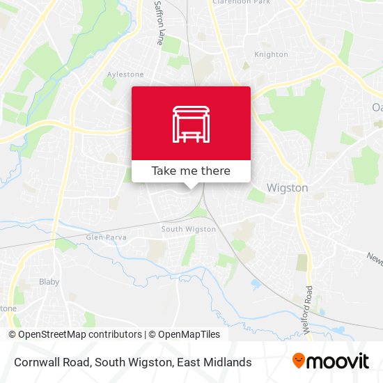 Cornwall Road, South Wigston map