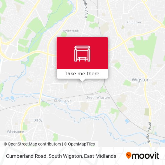 Cumberland Road, South Wigston map
