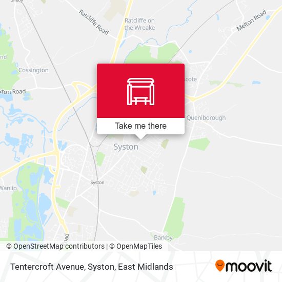 Tentercroft Avenue, Syston map