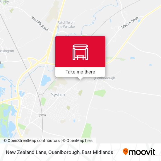 New Zealand Lane, Queniborough map