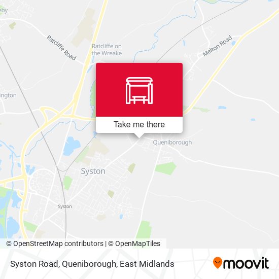 Syston Road, Queniborough map