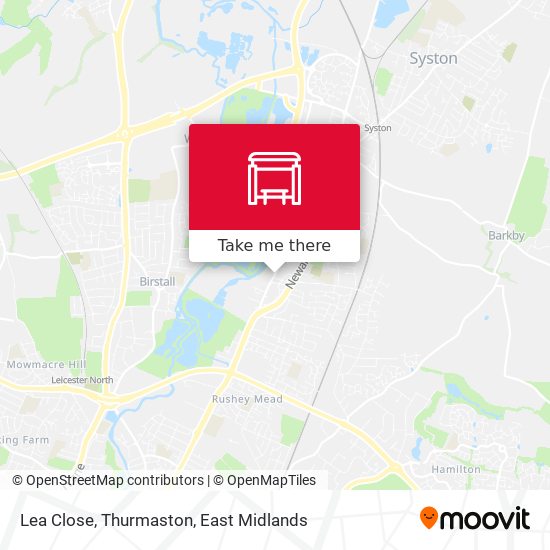 Lea Close, Thurmaston map