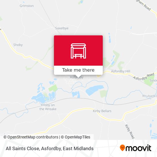 All Saints Close, Asfordby map