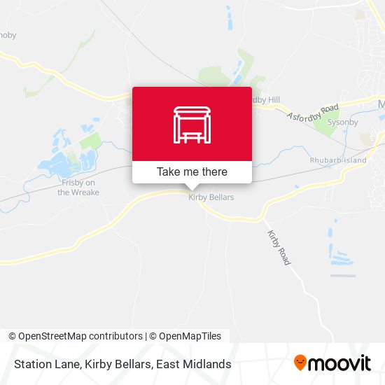 Station Lane, Kirby Bellars map